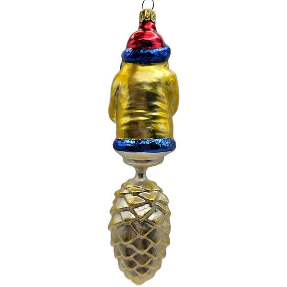 Christopher Radko Pine Cone Santa Bavarian Drop Christmas Tree Ornament 93-142-0 - Picture 10 of 11